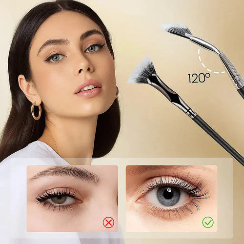 1 Gratis 1 Klappbare Wimpernbürste mit Winkelkopf – Perfekt für hektische Morgen Zorenza