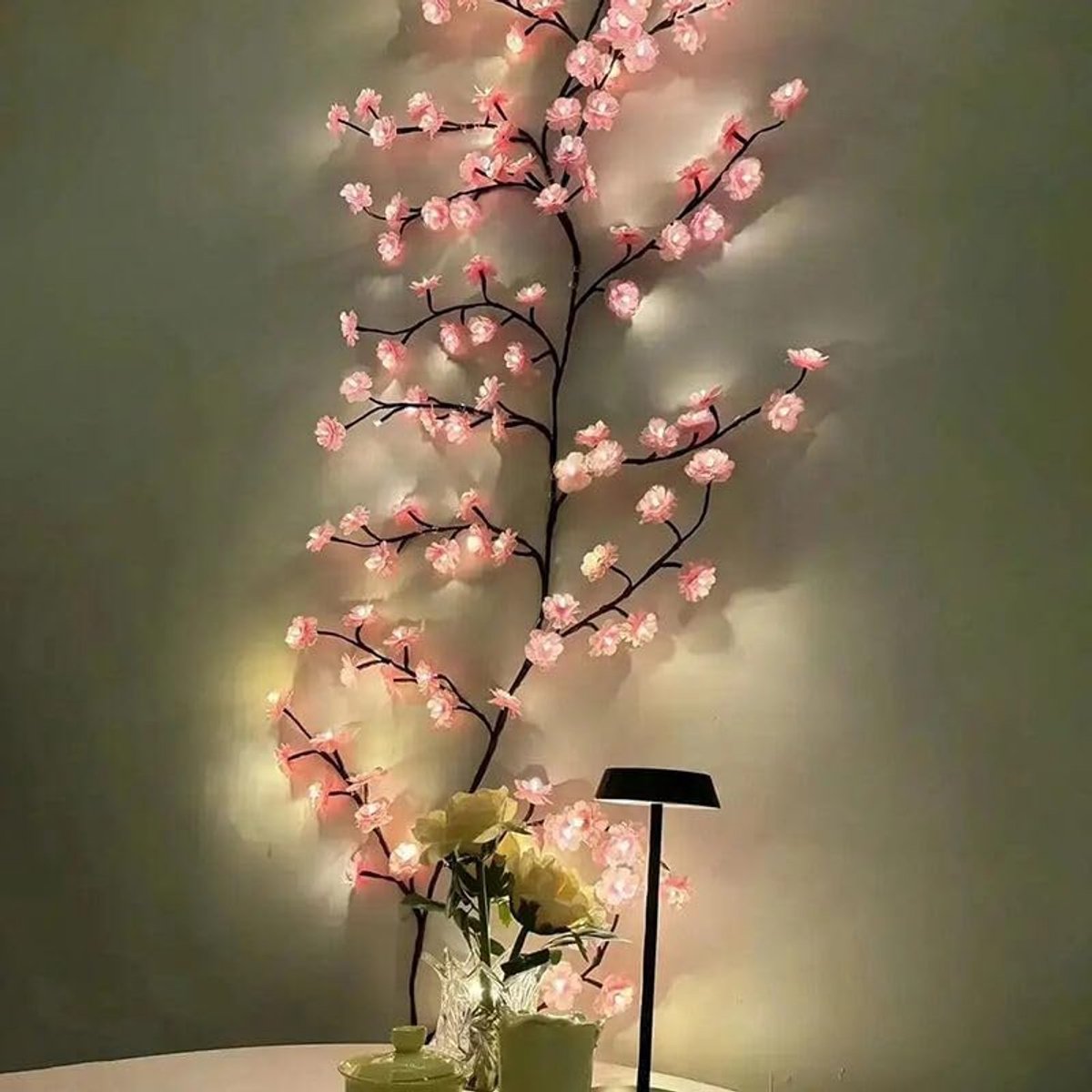 Kirschblüten-Wandleuchte | Flexibler Kupferdraht & sanftes Licht Mivoza Deutschland