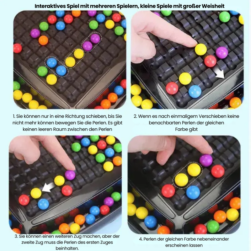 Regenbogen-Kugel Logikspiel – Interaktives Mehrspieler-Duell (80 Steine) Zorenza