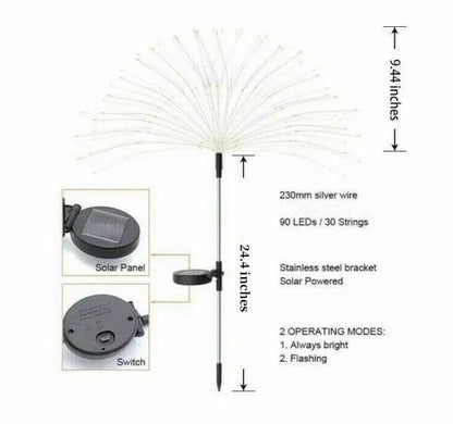 1+1 Graits - Solar Feuerwerk Lichterkette Zorenza