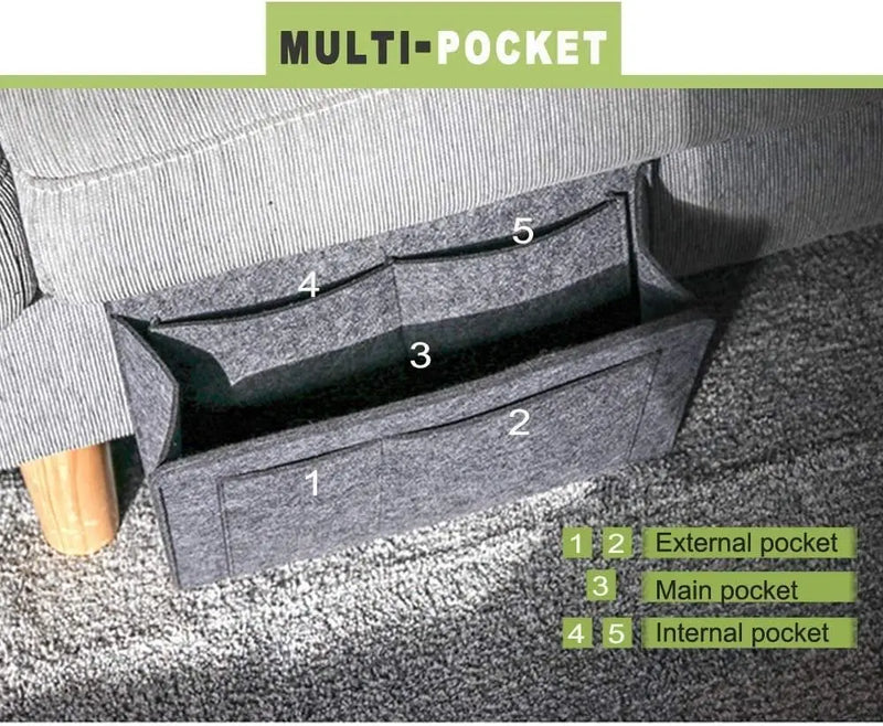 1+1 GRATIS | Hängende Bett-Organizer – Platzsparende Aufbewahrung mit großen Taschen Zorenza