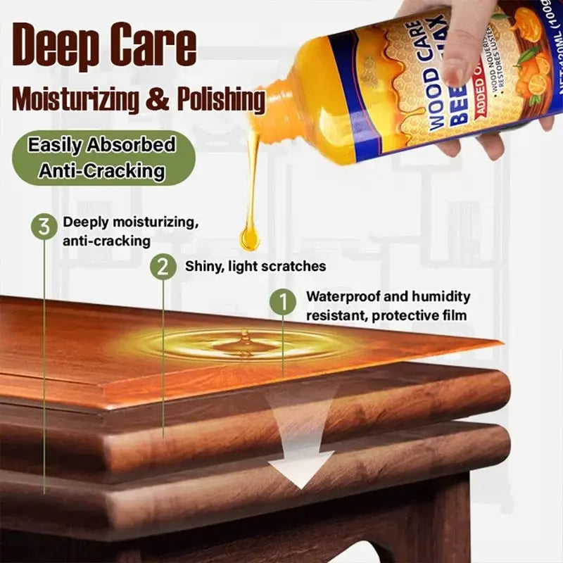 1+1 GRATIS | Natürliches Bienenwachs & Orangenöl-Holzbalsam – Restauriert & Schützt - Zorenza