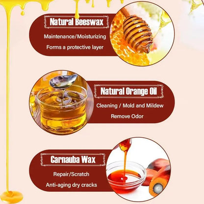 1+1 GRATIS | Natürliches Bienenwachs & Orangenöl-Holzbalsam – Restauriert & Schützt - Zorenza