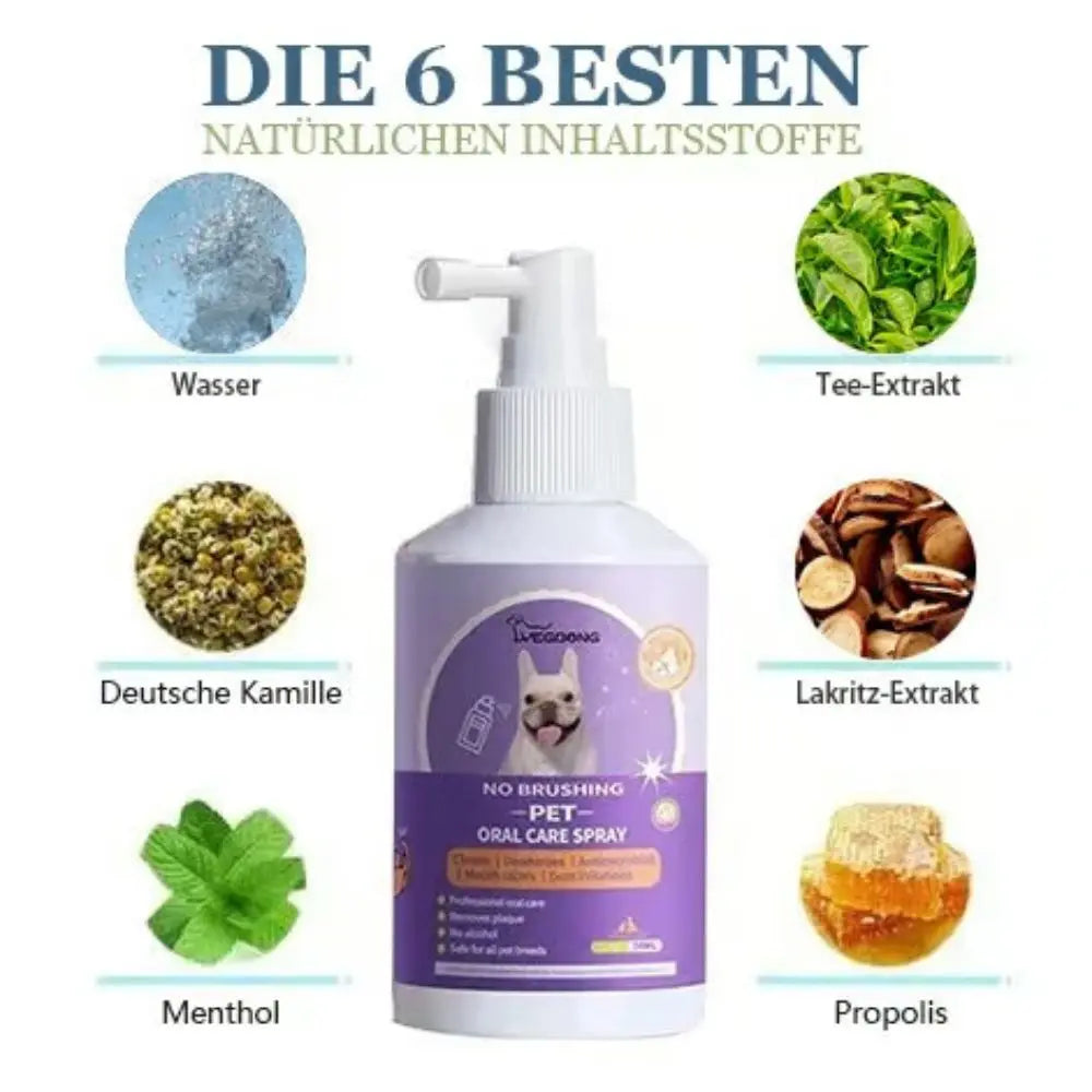 1+1 GRATIS | Natürliches zahnreinigungsspray für hunde und katzen Zorenza