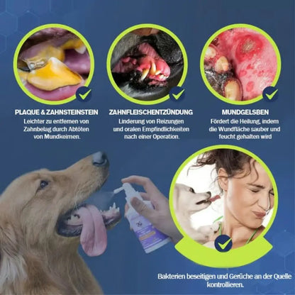 1+1 GRATIS | Natürliches zahnreinigungsspray für hunde und katzen Zorenza
