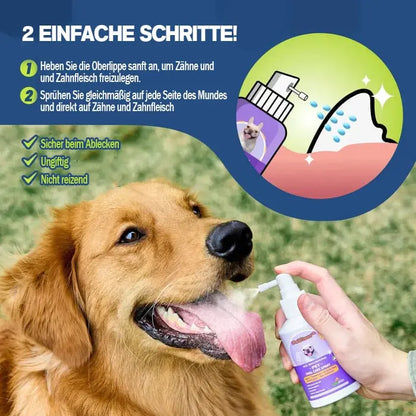 1+1 GRATIS | Natürliches zahnreinigungsspray für hunde und katzen Zorenza