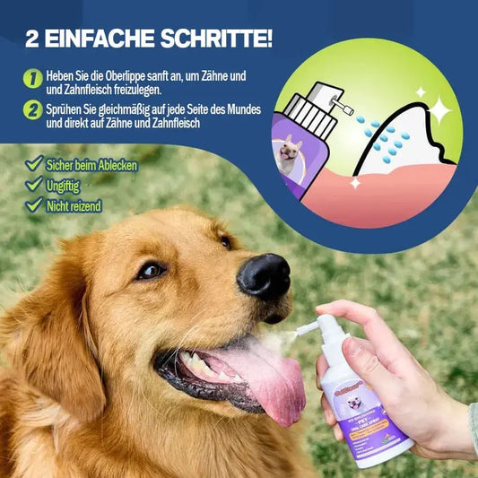 1+1 GRATIS | Natürliches zahnreinigungsspray für hunde und katzen Zorenza