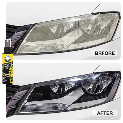 1+1 Gratis I Scheinwerfer-Restaurationsspray – Lösung bei matten, vergilbten oder trüben Autoscheinwerfern Zorenza