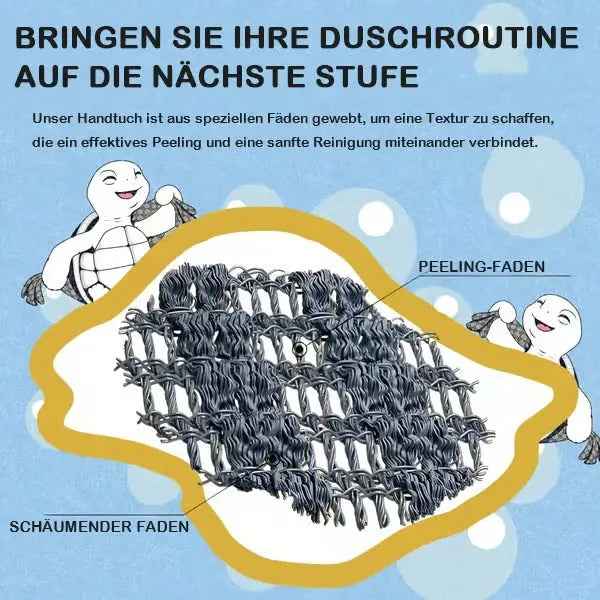 1+1 Gratis | Antibakterielles Peeling-Duschhandtuch mit Bambuskohle Zorenza