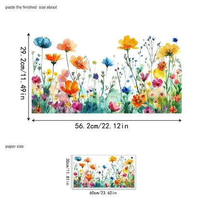 1+1 Gratis | Bunte Blumenstrauß Fensteraufkleber Zorenza