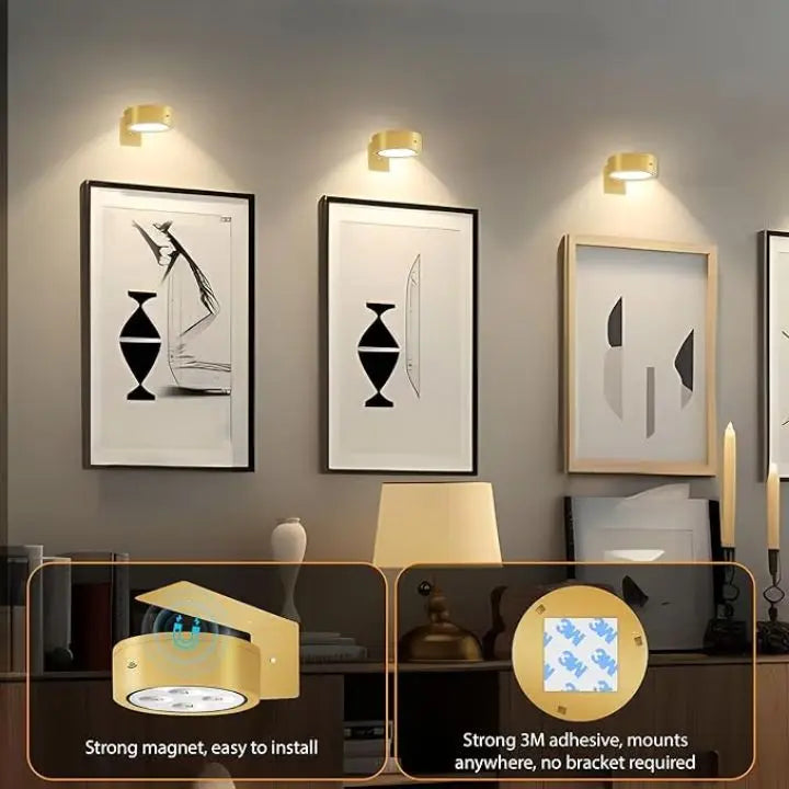1+1 Gratis | Magnetische LED-Bilderleuchte – Dimmbar & wiederaufladbar Zorenza