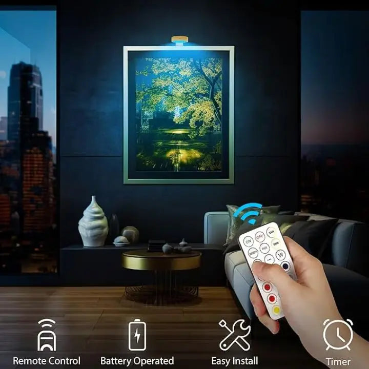 1+1 Gratis | Magnetische LED-Bilderleuchte – Dimmbar & wiederaufladbar Zorenza