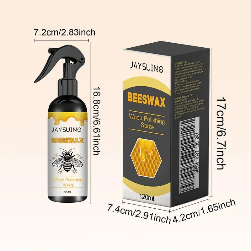 1+1 Gratis | Natürliches Bienenwachs-Pflegespray & Restaurator – Schützt, pflegt & bringt Holz zum Glänzen Zorenza