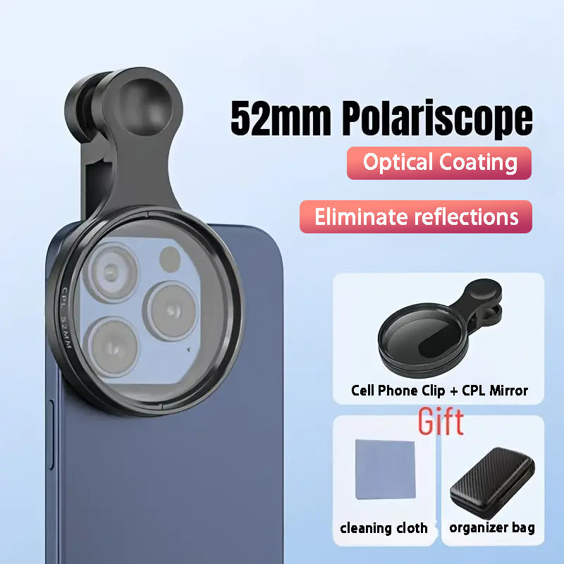 52mm CPL-Filter für Handy – Weniger Blendung & Bessere Farben Zorenza