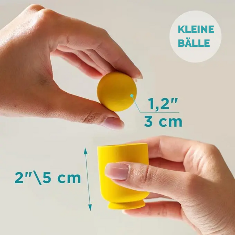 Montessori-Lernspielzeug mit Bechern und Bällen Zorenza