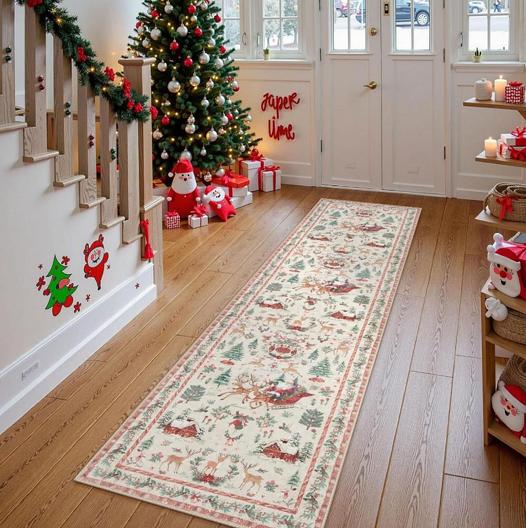 Weihnachts-Teppich Wonderland — Rutschfest & gemütlich für Kinder & Gäste Mivoza Deutschland