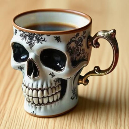 Schädel Design Kaffeetasse — Mystischer Eyecatcher für Tisch & Vitrine Mivoza Deutschland