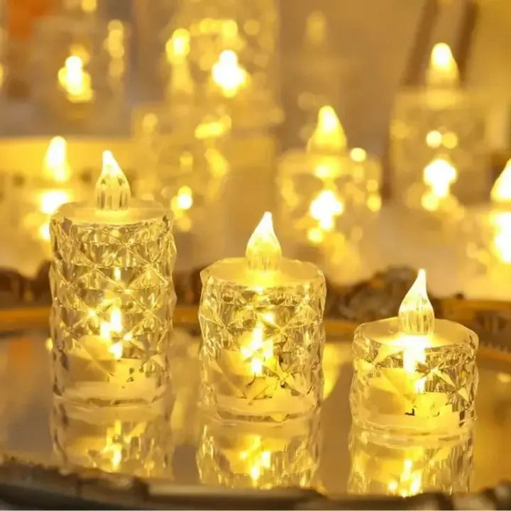 2+1 Gratis | Kristall LED-Kerze – Flammenlos, Sicher & Stilvoll Zorenza