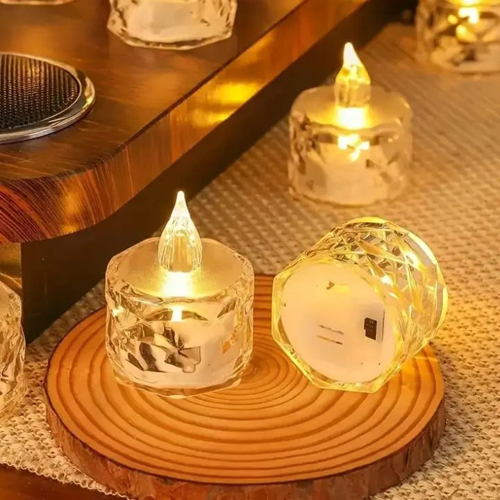 2+1 Gratis | Kristall LED-Kerze – Flammenlos, Sicher & Stilvoll Zorenza