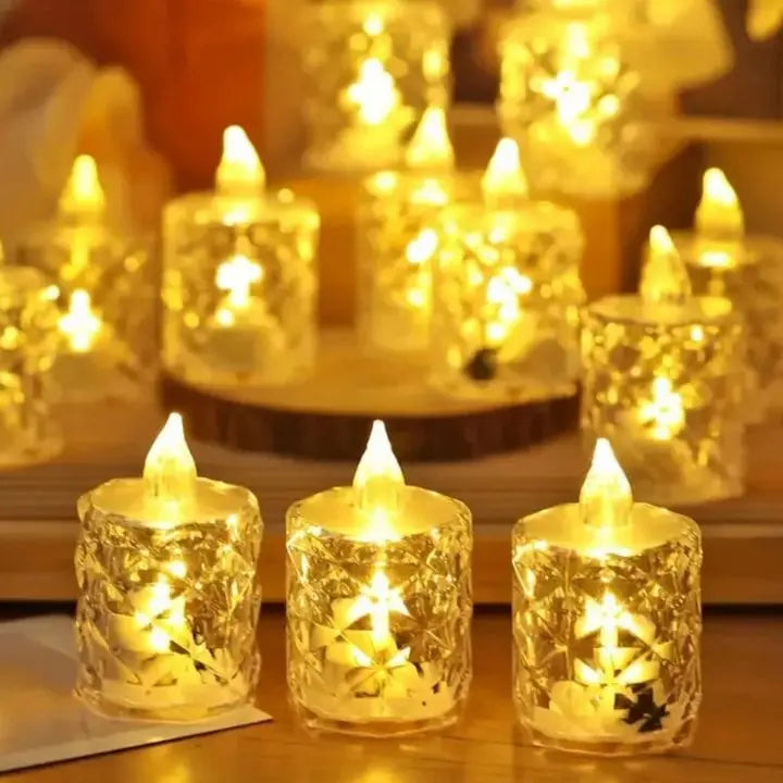 2+1 Gratis | Kristall LED-Kerze – Flammenlos, Sicher & Stilvoll Zorenza