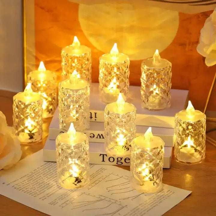 2+1 Gratis | Kristall LED-Kerze – Flammenlos, Sicher & Stilvoll Zorenza