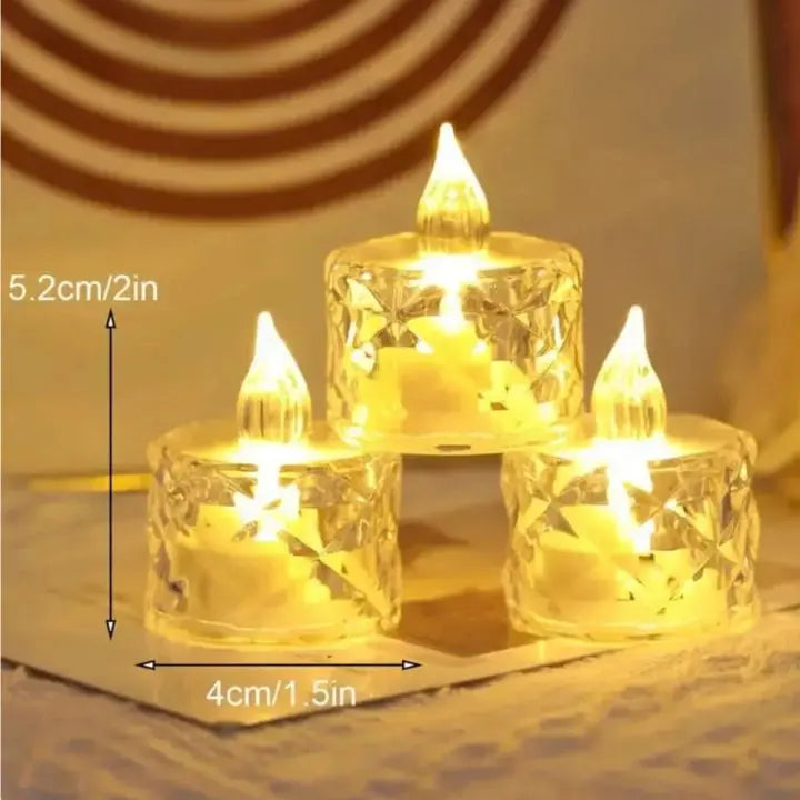 2+1 Gratis | Kristall LED-Kerze – Flammenlos, Sicher & Stilvoll Zorenza