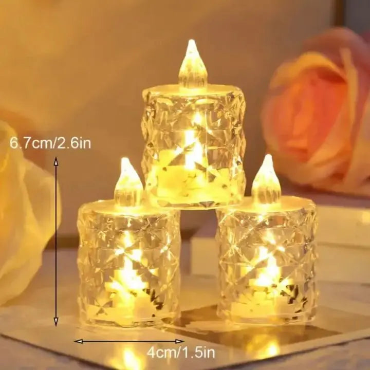 2+1 Gratis | Kristall LED-Kerze – Flammenlos, Sicher & Stilvoll Zorenza