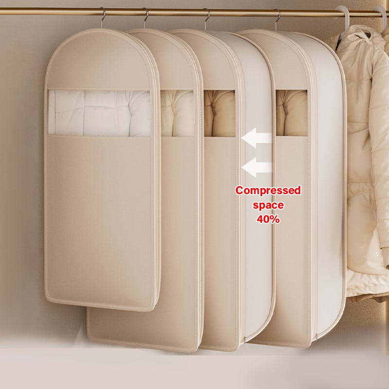 🔥2025  Space Saving Hanging Garment Bag with Self Compression Zipper Zorenza