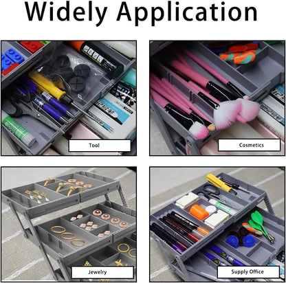 3-stufiger Schubladen-Organizer | Erweiterbar & langlebig aus Kunststoff Zorenza