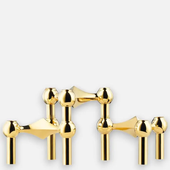 3-teiliges Chrom-Kerzenhalter-Set – Stilvoll, Modular, Zeitlos Zorenza