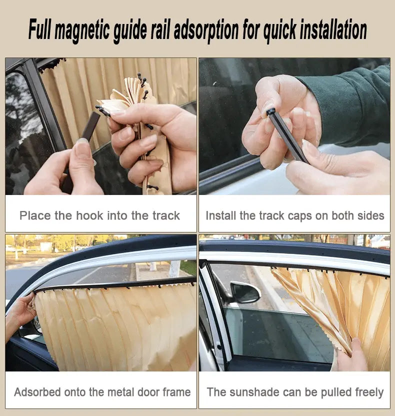 Universeller Auto-Fenstersonnenschutz mit magnetischer Befestigung und UV-Schutz Zorenza
