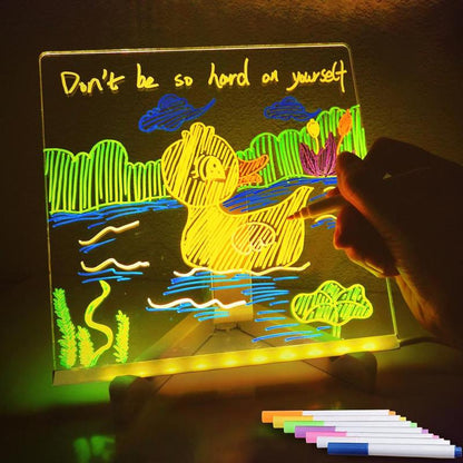 LED-Notizbrett für Kinder | Kreativ & abwischbar aus Acryl Zorenza