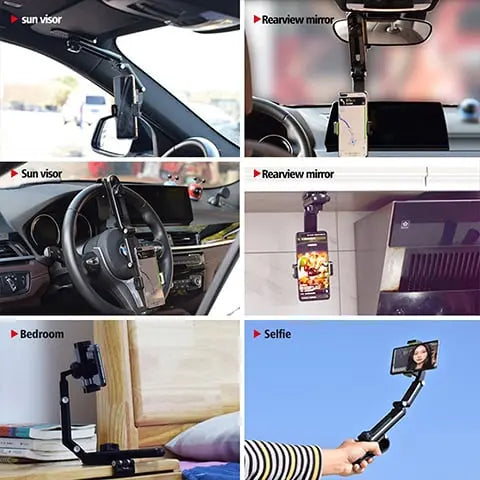 360° drehbare & ausziehbare Handyhalterung fürs Auto – Mit flexiblem Teleskoparm Zorenza
