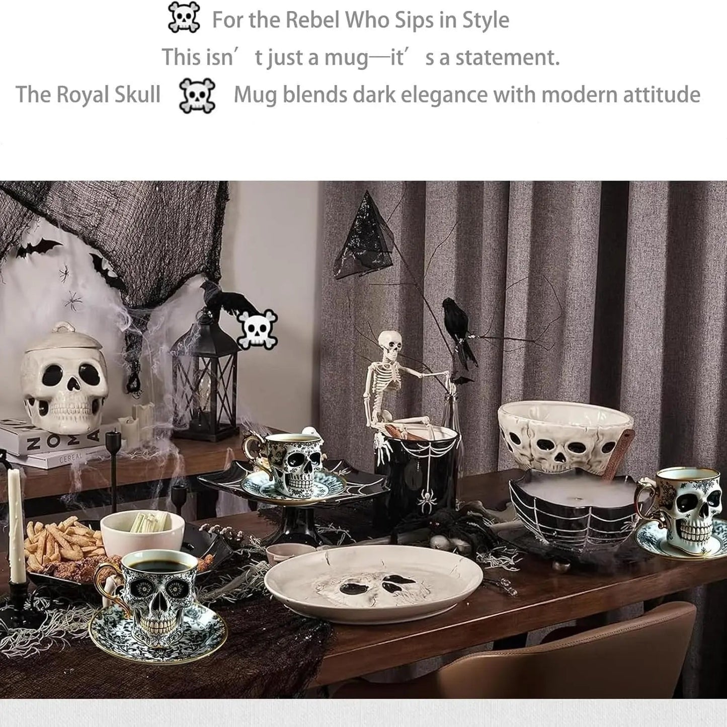 Schädel Design Kaffeetasse — Mystischer Eyecatcher für Tisch & Vitrine Mivoza Deutschland
