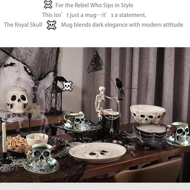 Schädel Design Kaffeetasse — Mystischer Eyecatcher für Tisch & Vitrine Mivoza Deutschland