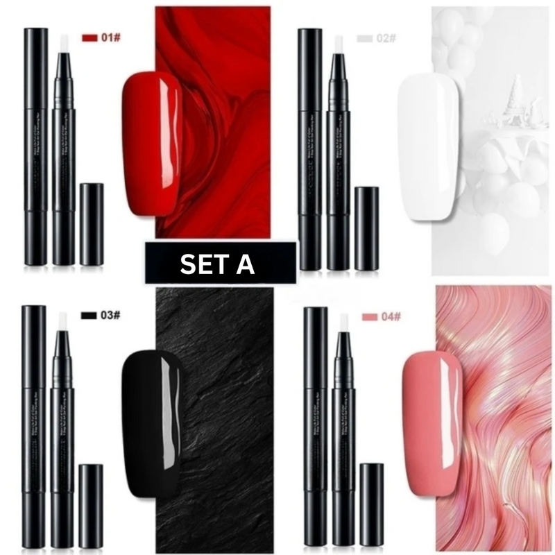 Gel-Nagellack Set | 28 strahlende Farben & Präzisionspinsel Zorenza