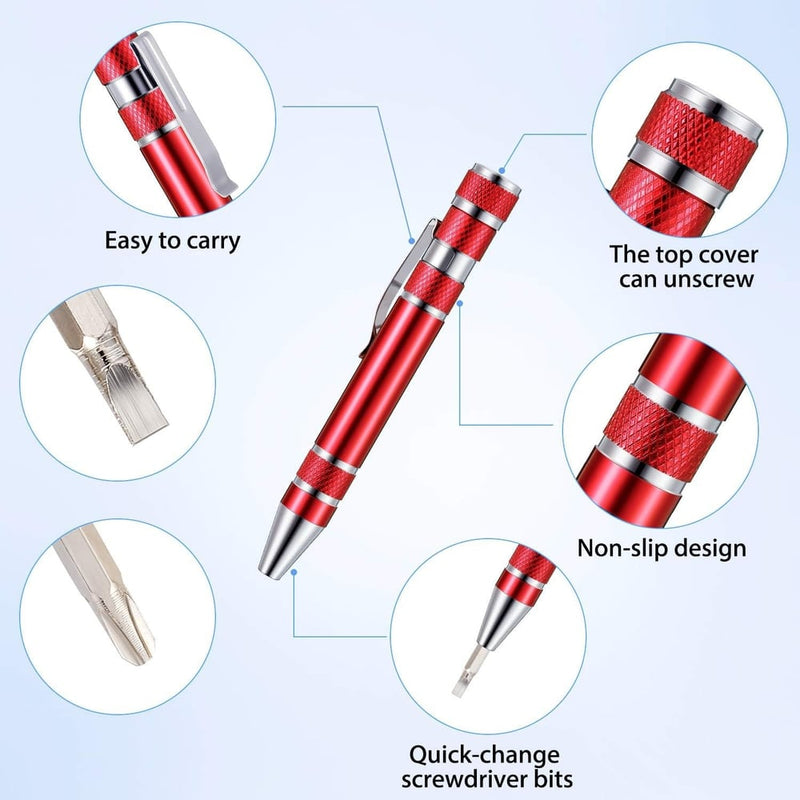 Multi-Bit Mini-Schraubendreher – Kompaktes Reparaturwerkzeug aus Aluminiumlegierung Zorenza