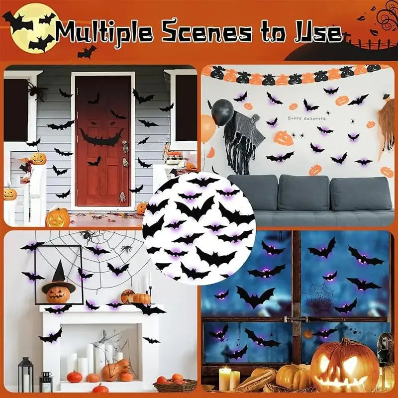 🦇Halloween 3D Lighted Bats Mivoza Deutschland