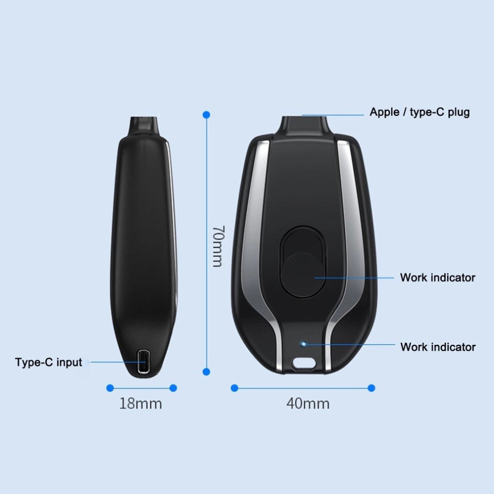 🔥Heißer Verkauf 47% OFF🔥Schlüsselanhänger-Powerbank - IPHONE / SCHWARZ / KAUF 1 Zorenza