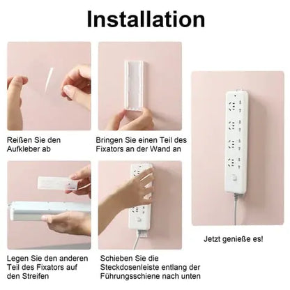 3+3 Gratis | CleanHold® Selbstklebender Stanzfreier Sockelhalter Zorenza