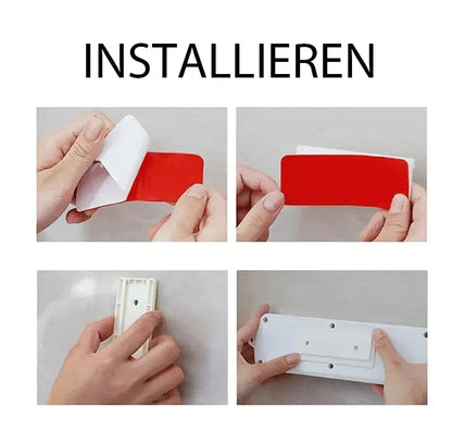 3+3 Gratis | CleanHold® Selbstklebender Stanzfreier Sockelhalter Zorenza