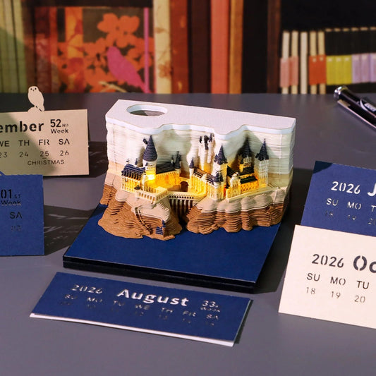 3D Hogwarts Schloss-Kalender | Magischer Advent mit sanftem Licht Zorenza