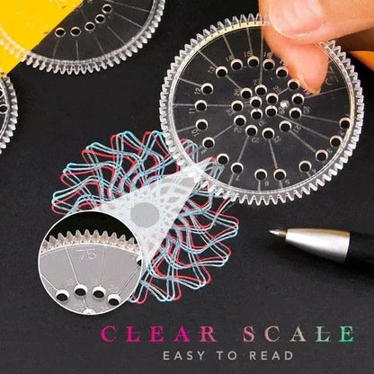 22-teiliges Spiral-Lineal-Set – Kreatives Zeichnen mit System Zorenza