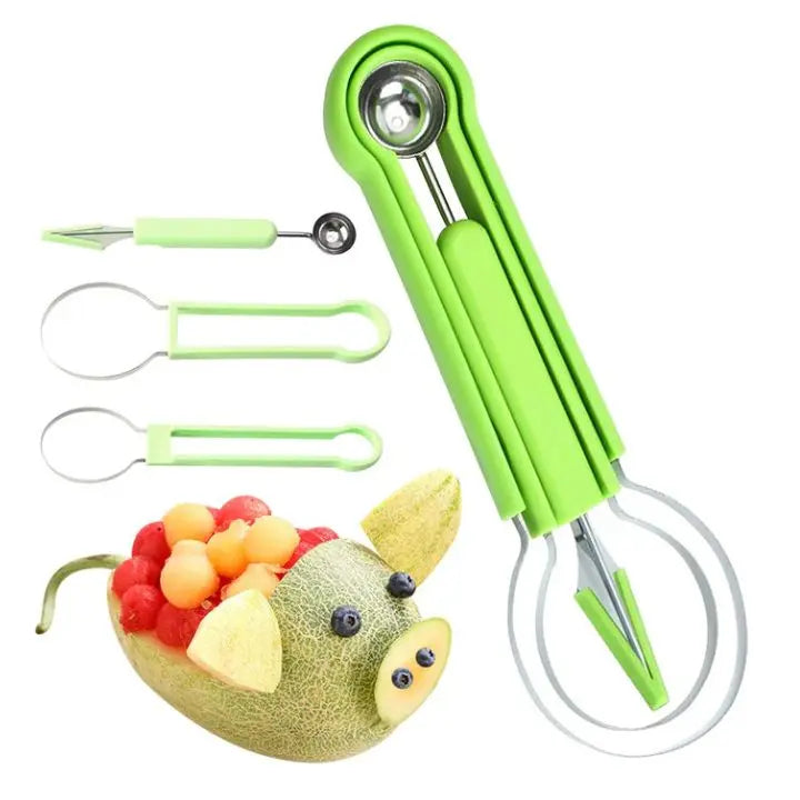 4-in-1 Edelstahl-Fruchtschneider-Set Zorenza