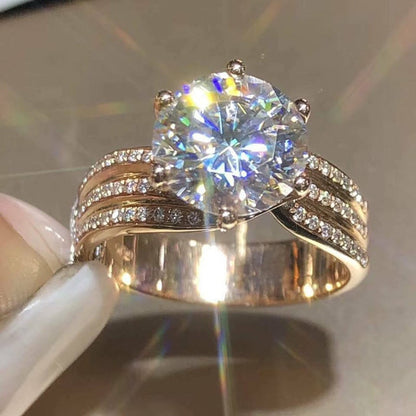 Funkelnder 3-Karat-Zirkonia-Ring – Glamouröser Glanz für jeden Anlass Zorenza