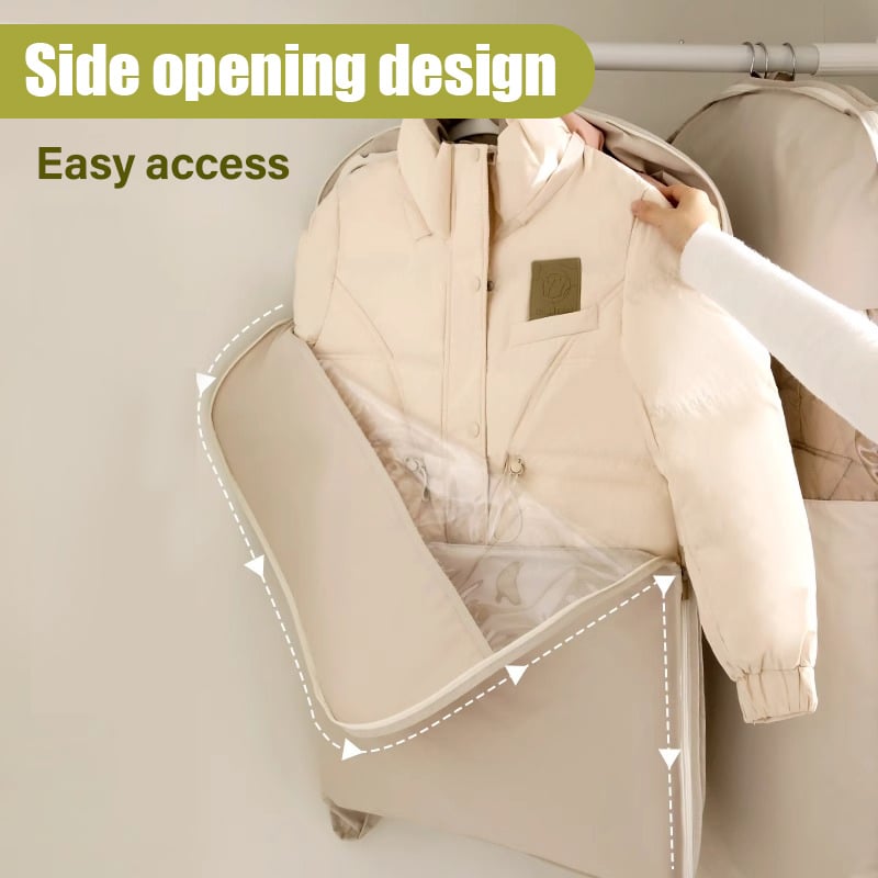 🔥2025  Space Saving Hanging Garment Bag with Self Compression Zipper Zorenza