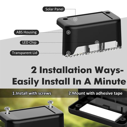 4er-Set Solar-Terrassenlichter – Wetterfestes Außenlicht Zorenza