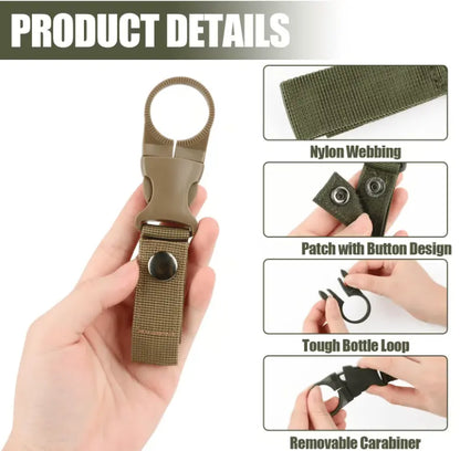 4er-Set robuste Nylon-Flaschenhalter mit Karabiner – Effizient beim Wandern & Reisen Zorenza