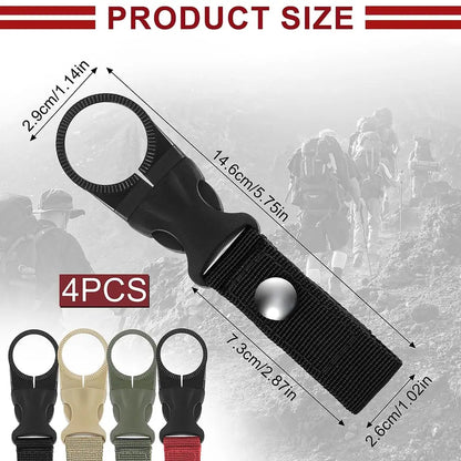 4er-Set robuste Nylon-Flaschenhalter mit Karabiner – Effizient beim Wandern & Reisen Zorenza