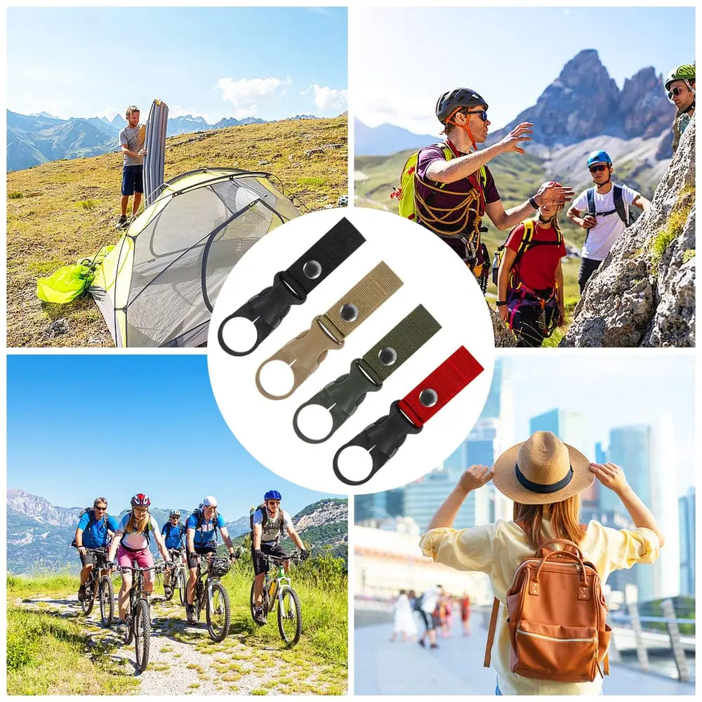 4er-Set robuste Nylon-Flaschenhalter mit Karabiner – Effizient beim Wandern & Reisen Zorenza